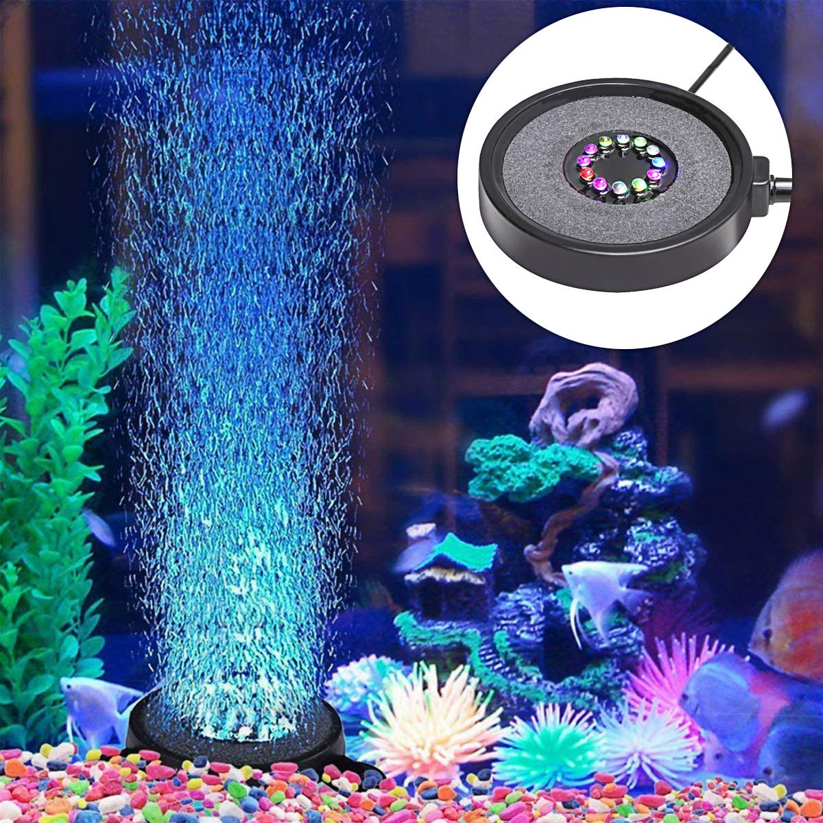 Buy Supmaker Aquarium Fish Tank Air Curtain Bubble Stone Disk with 12