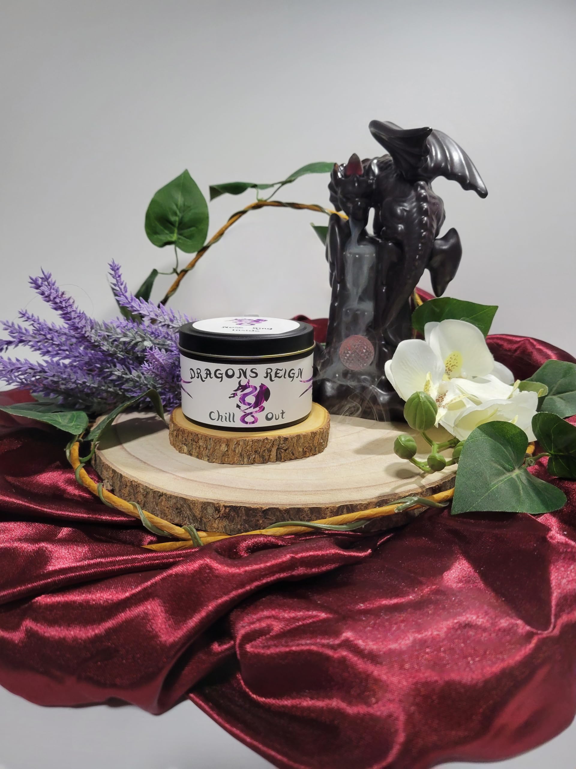 Dragons Reign Scented Candle Collection Surprise Body Jewelry in Every Candle. Made with Natural Soy Wax in a Variety of scents. 16G Septum Chillout