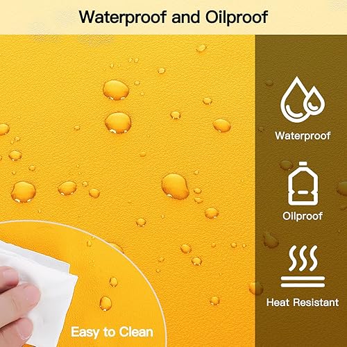 Miniatura 8 de MasterA - Alfombrilla de escritorio de cuero antideslizante impermeable alfombrilla de mouse para oficina en casa azul claro