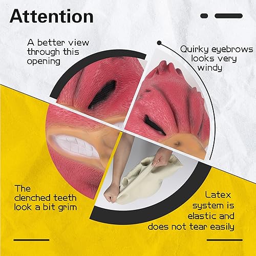 Miniatura 5 de Scary Shark Mask Desert Lizard Mask Funny Head Animal Head Masks Angry Duck Latex Mask for Halloween Party Cosplay Prop