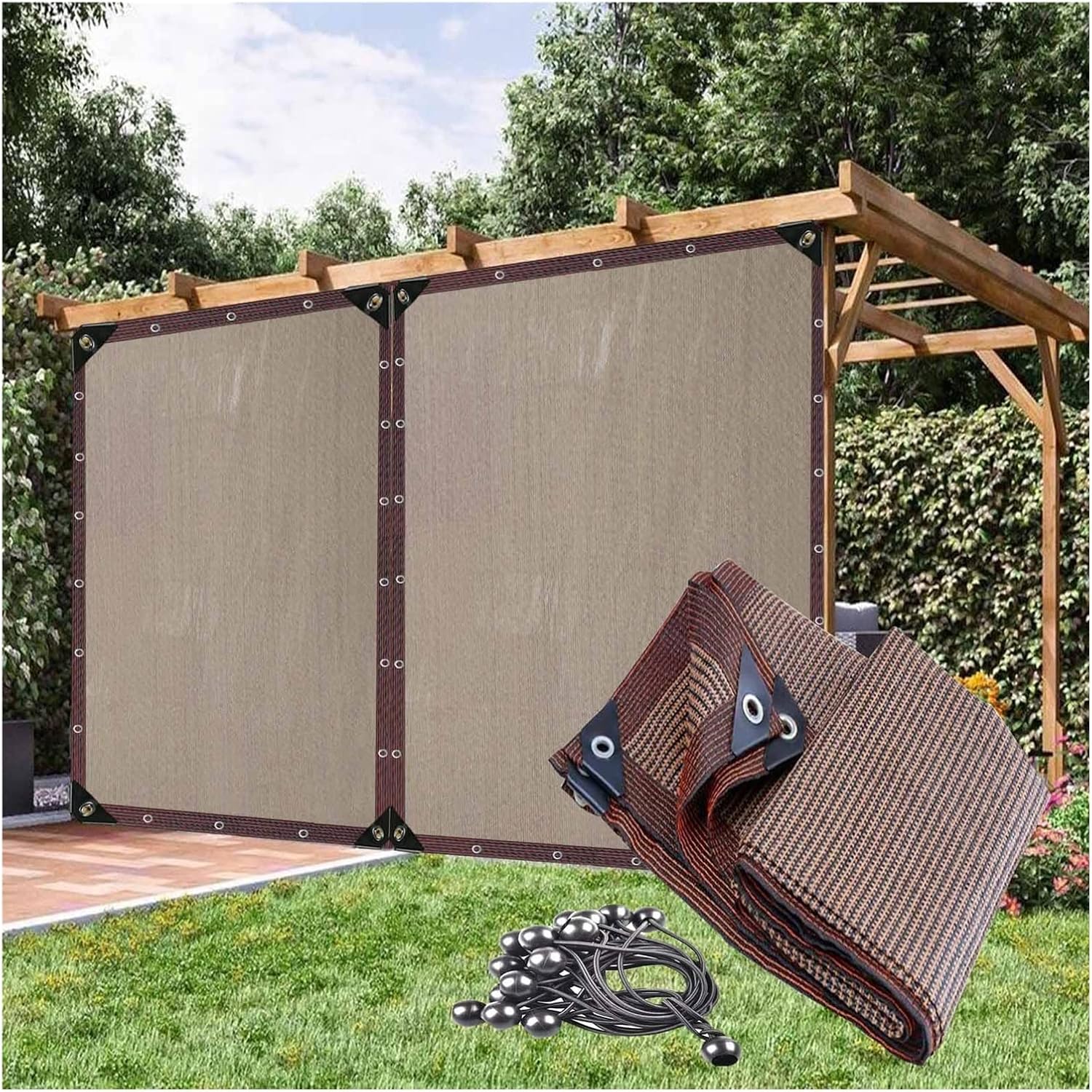 Sun Shade Sail UV Resistant Net HDPE Sun Shade Fabric, 95