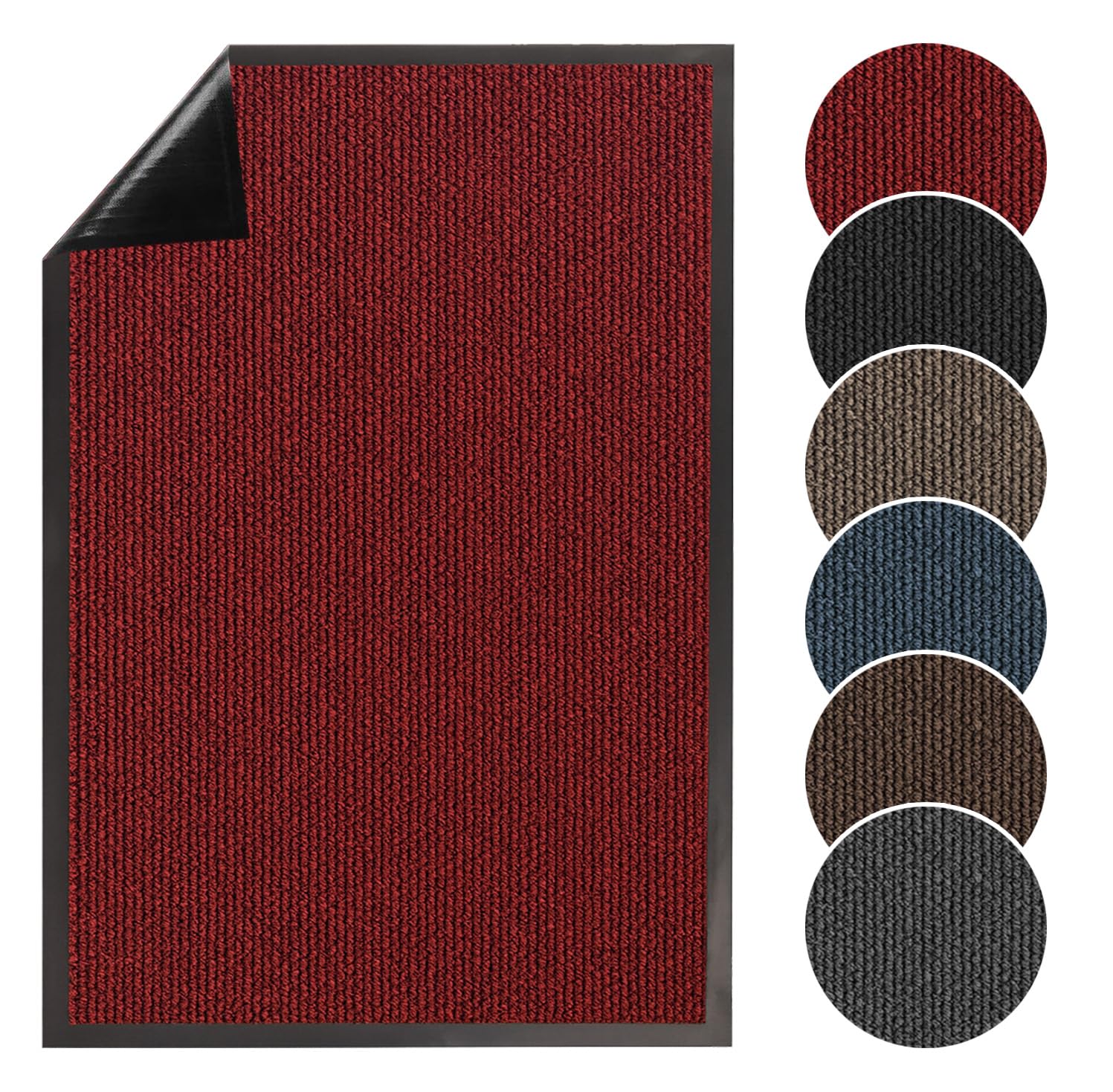 TradeXone Door Mat Non-slip Mats-Stain-Resistant Entrance Rug- Heavy Duty Washable Door Mats Indoor- Dirt Capture, Super Absorbent, Soft Feel Polyester Door Mats Outdoor