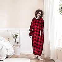 Vista 4 de HBlife Manta Vestible Larga de Gran Tamaño con Capucha para Adultos, Sudadera Gruesa de Forro Polar Sherpa con Mangas Elásticas y Bolsillos