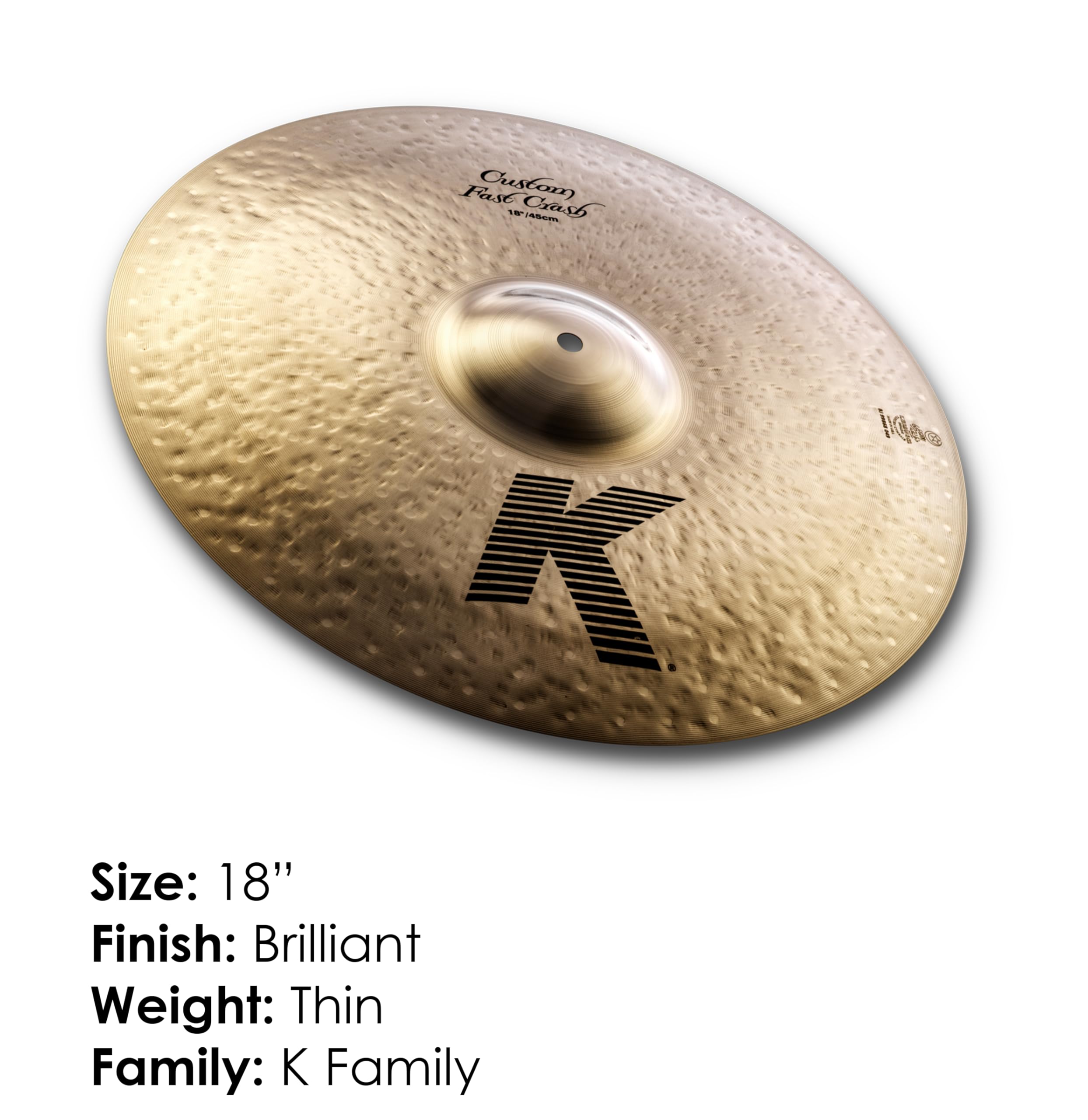 Amazon.co.jp: ジルジャン ファーストクラッシュシンバル Kカスタム 18