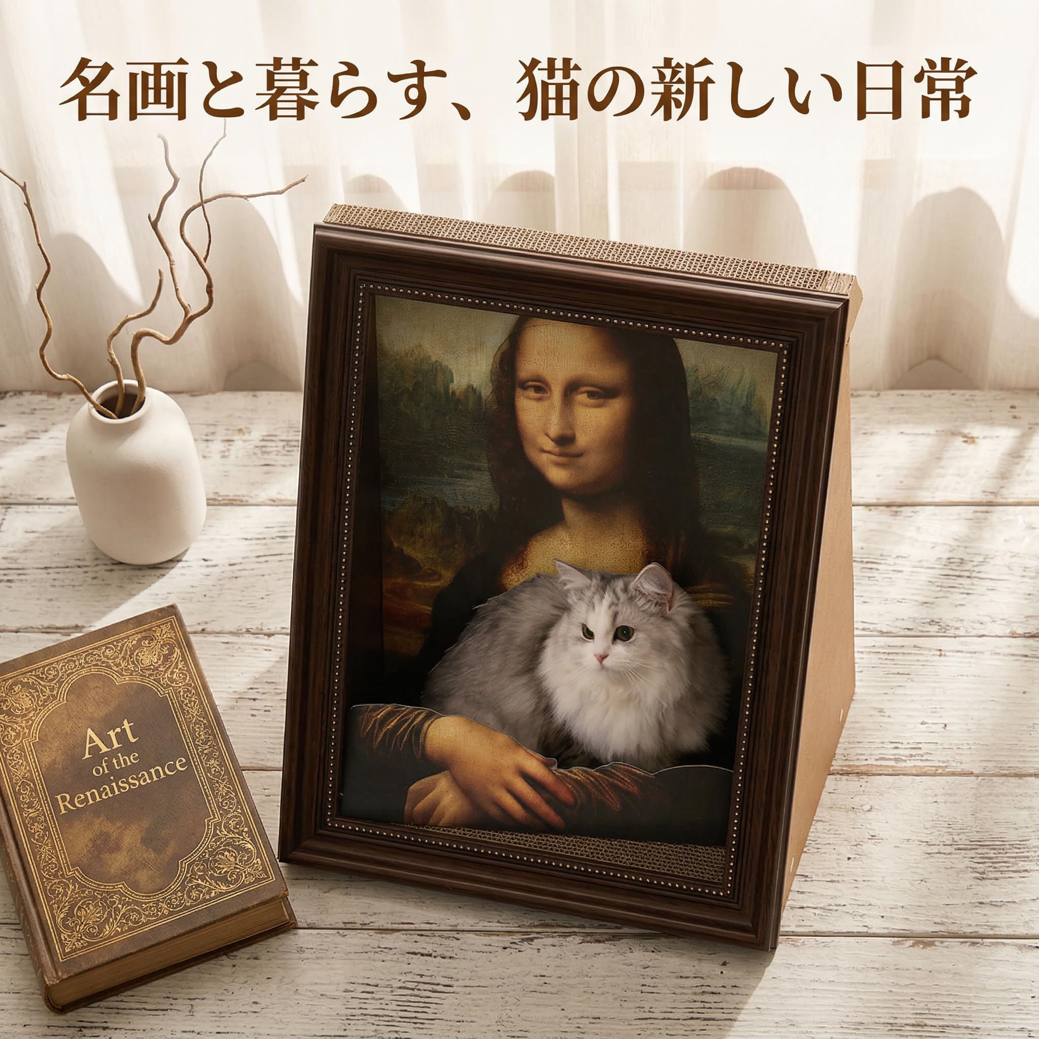 Amazon | 【モナリザデザイン】4D アート 猫ベッド キャットハウス