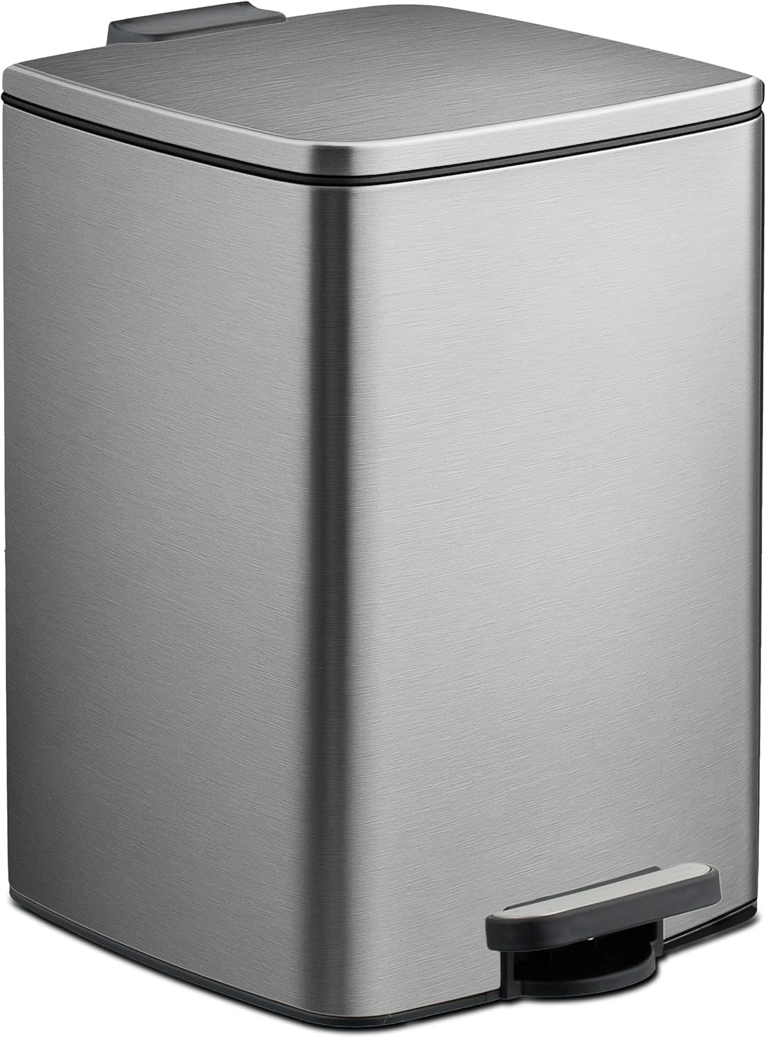 Relaxdays Kitchen Pedal Bin, 20 litres, Removable Inner Bucket, with Rubbish Bag Liners, Waste Disposal, Iron, Silver, Plastic