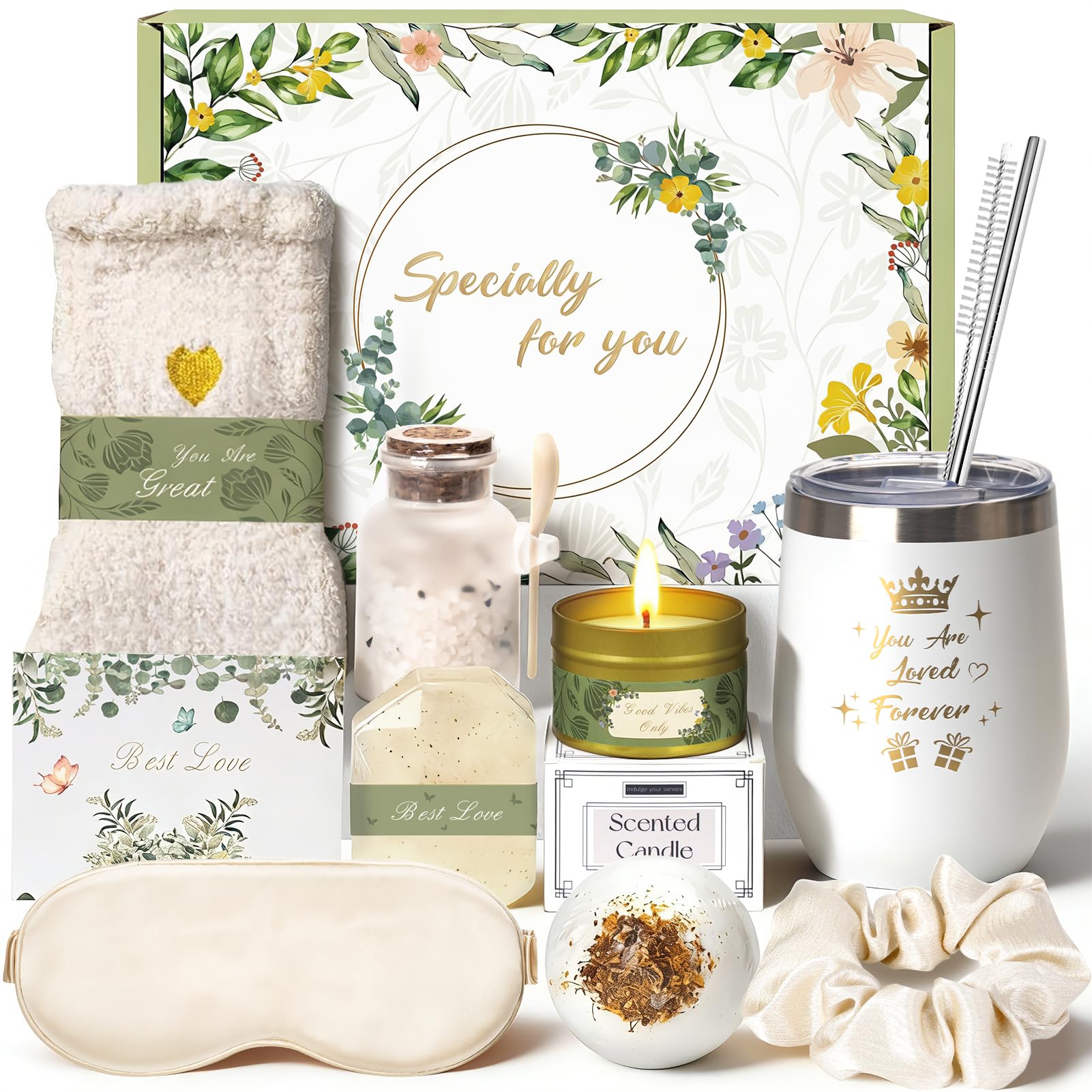 K KERNOWO Geschenke für Frauen, Geburtstagsgeschenk Set, Geschenkset Entspannung für Mama, Schwester, Ehefrau, Freundin, Oma, Wellness Geschenke für Frauen Geburtstag Valentinstag Muttertag