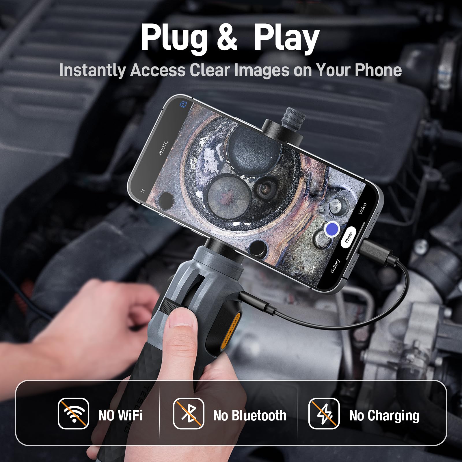 Teslong USB-C Two-Way Articulating Borescope for Home & Auto Inspection — Amazon image 6