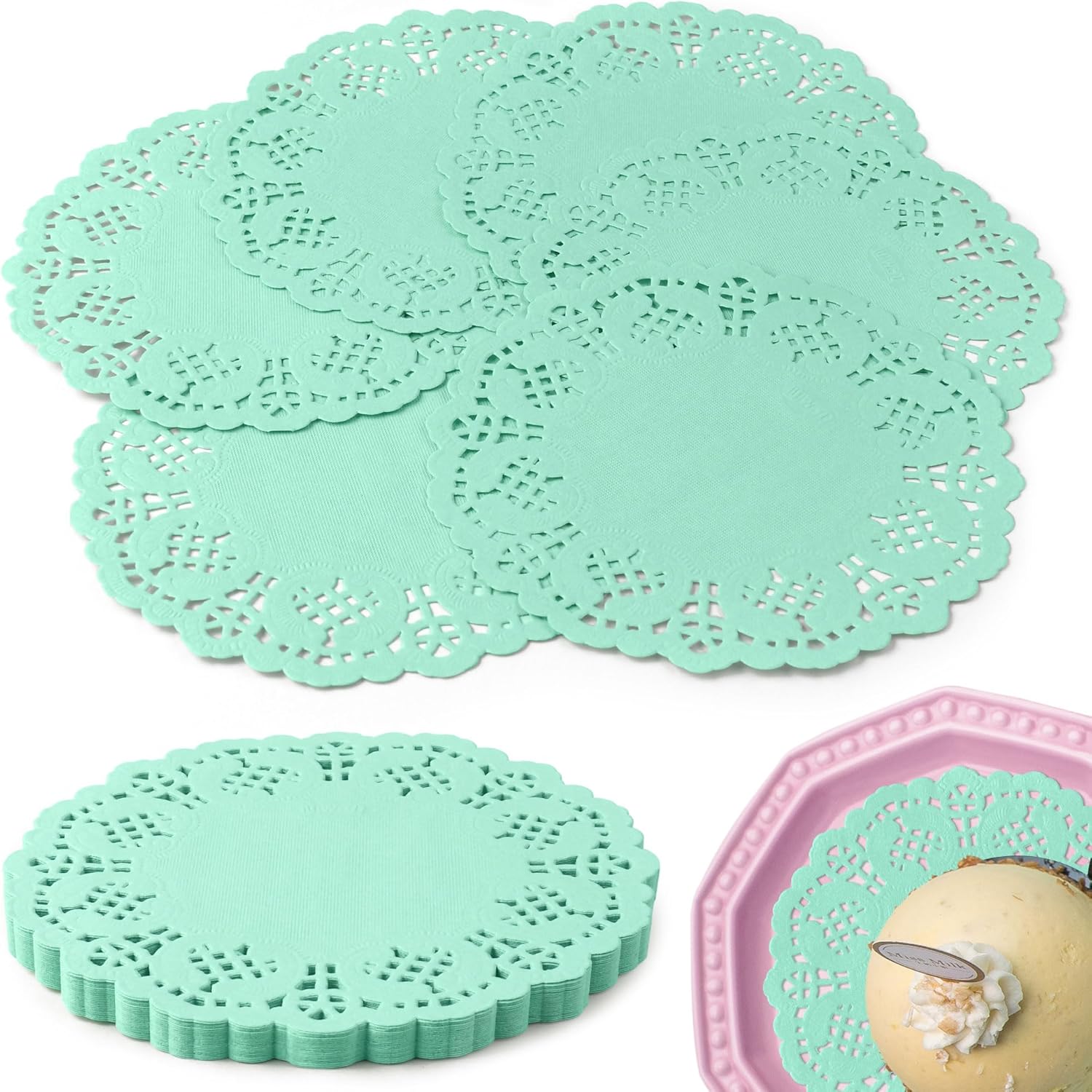 Paper Doilies 100 Pieces 5.5” Round Doilies Paper Lace