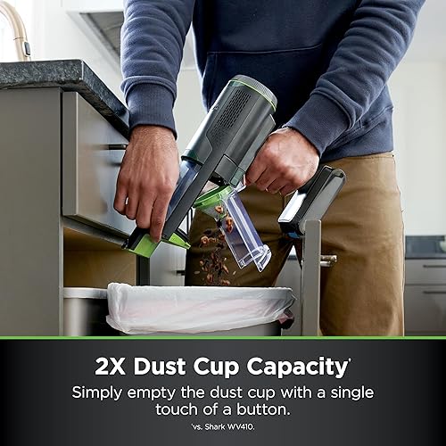 Miniatura 10 de Shark PowerBoost PowerVac inalámbrico 2 en 1 para cochehogar, potente succión, 40 minutos de tiempo de funcionamiento, portátil, 3 modos de