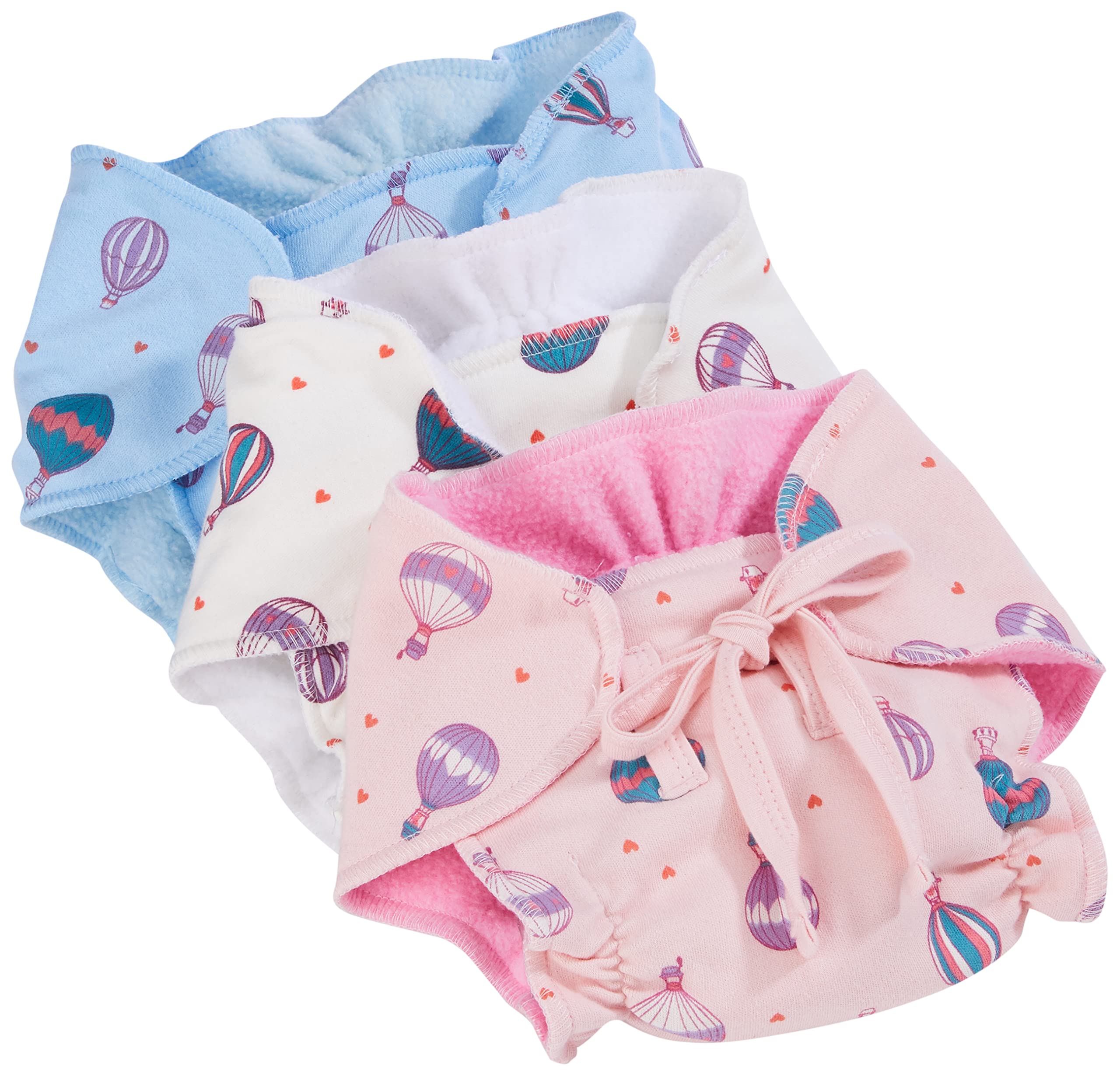 Amazon Brand - Mama Bear Dry Feel Langots, Lightweight & Breathable Cloth Nappies, Unisex, Pack of 3 (Size 0)