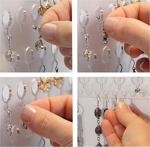 Miniatura 3 de Angelynn's Soporte para aretes colgantes, soporte para árbol, organizador de joyas, organizador de aretes, estante de almacenamiento, bronce frotado