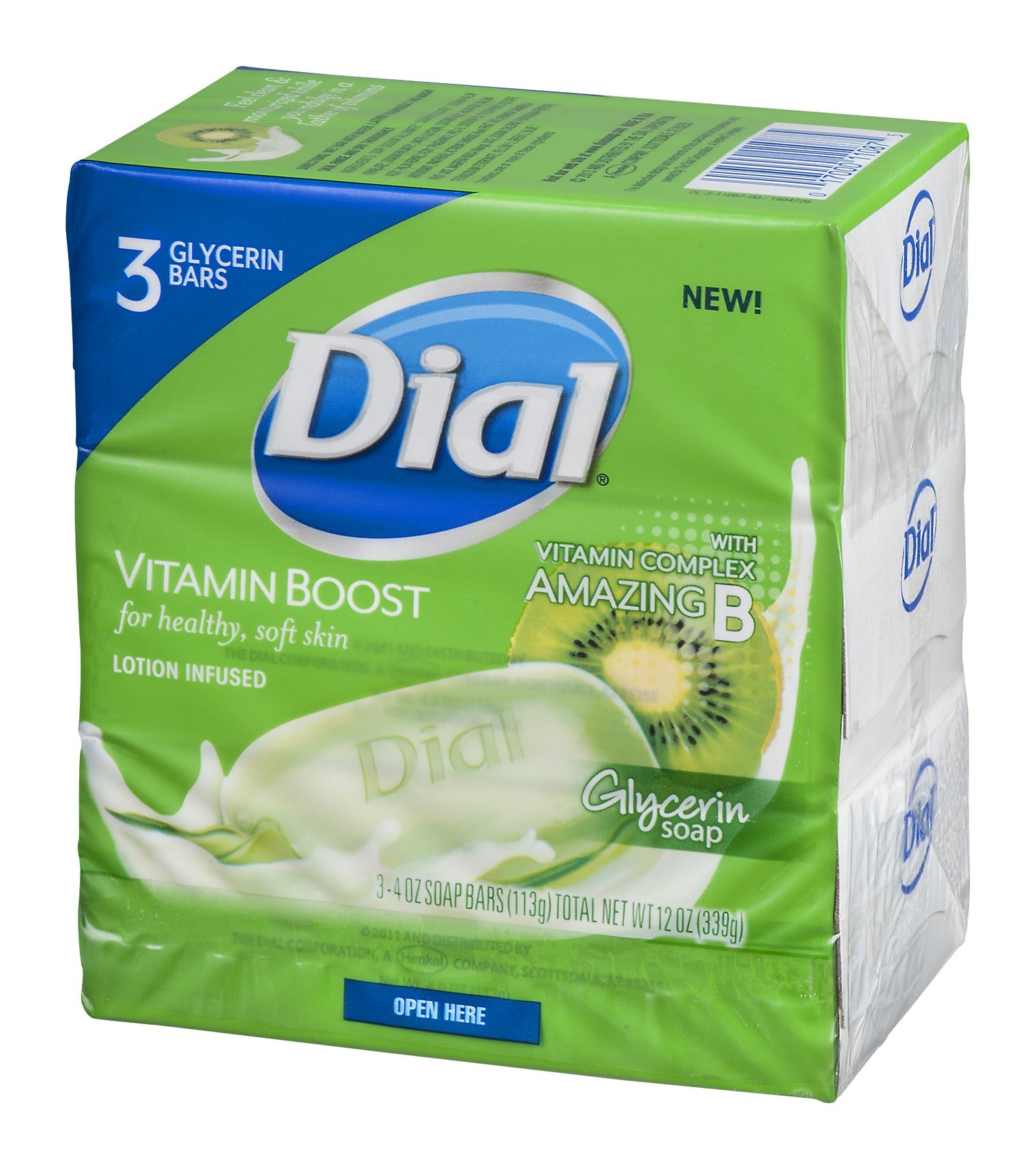 Dial Vitamin Boost Amazing B Lotion Infused Glycerin Bar Soap