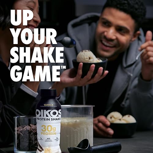 Miniatura 5 de Oikos - Batidos de proteína, sabor caramelo salado, bebidas listas para tomar con 30 g de proteína, no requiere refrigeración, con 5 g de fibra