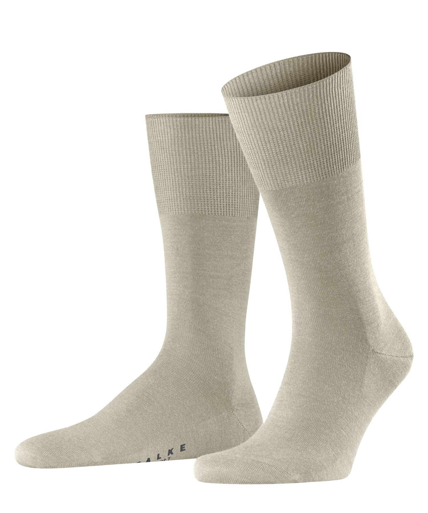 Falke Men's Beige Melange 4043 Airport M So Wool Cotton Plain 1 Pair Socks, 8.5-9.5