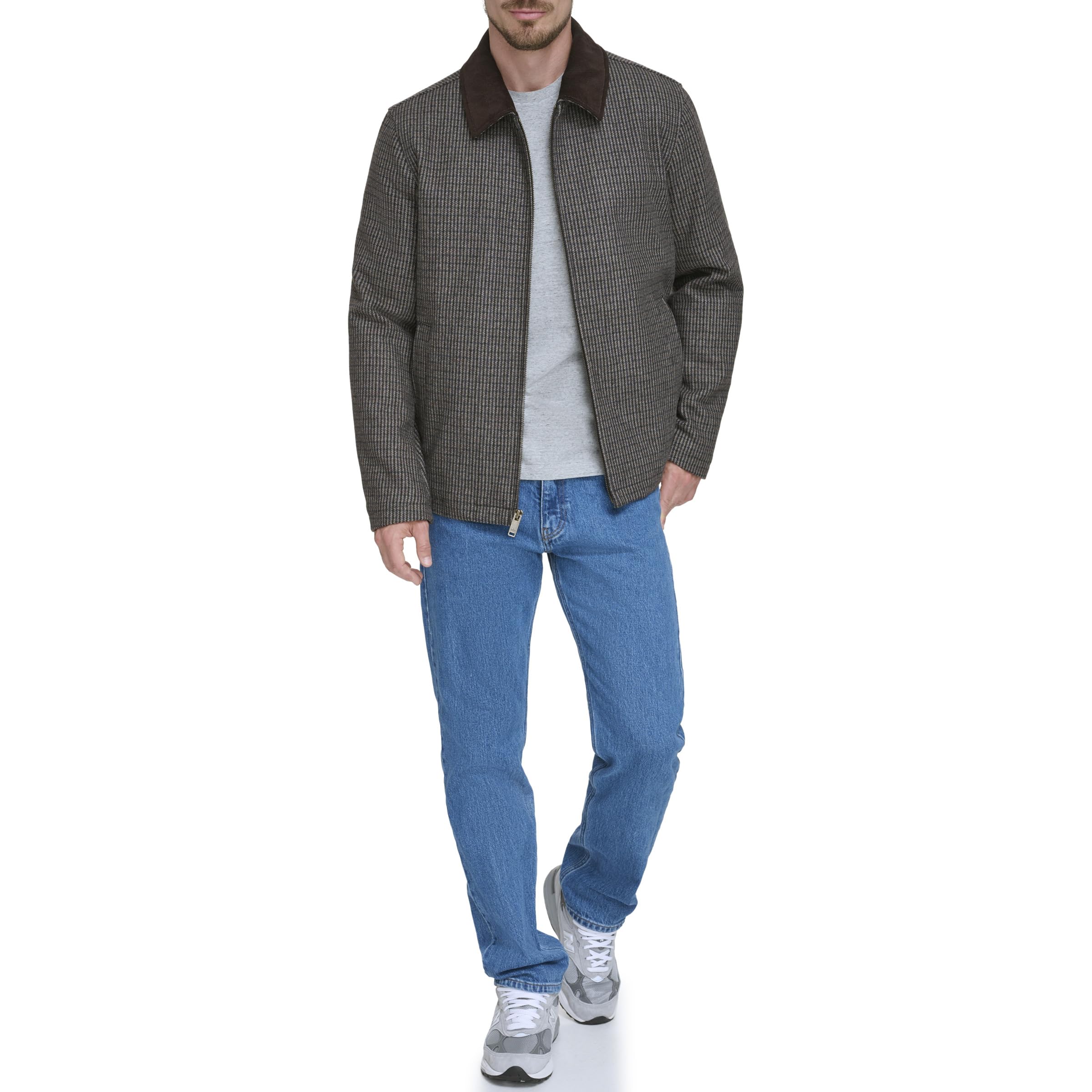 dockers Płaszcz z mieszanki wełny Mężczyźni Logan Wool Blend Open Bottom Bib Jacket