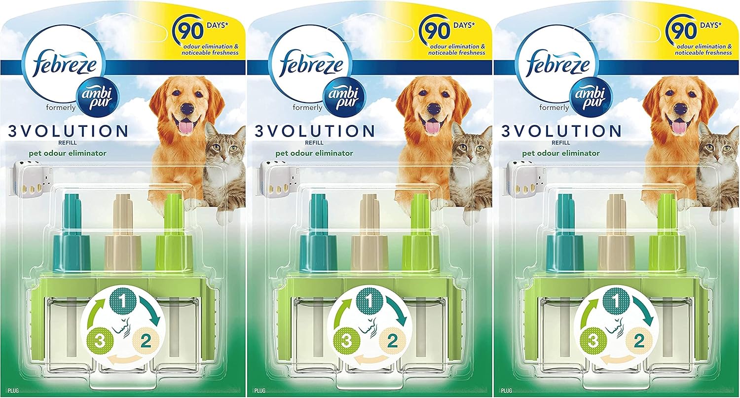 Febreze Ambi Pur 3Volution Air Freshener Plug in Diffuser Refills, Pack