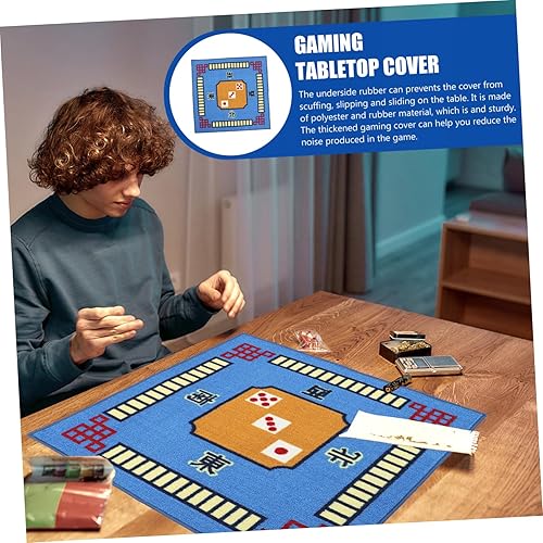 Miniatura 4 de Toyvian Juego de 2 manteles Mahjong, tapete de juego de mahjong, tapete antimahjong, tapete de juegos de mesa, tapete de póquer de mahjong, tapete
