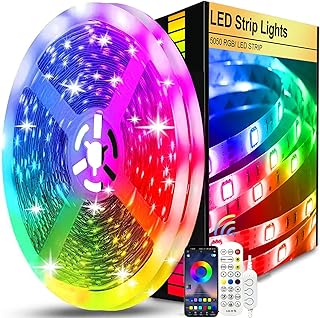 FUPT LED Strip, LED Strip, USB, RGB, Timer Setting, Fairy Lights with Remote Control, Music Synchronization, Colour Changi…