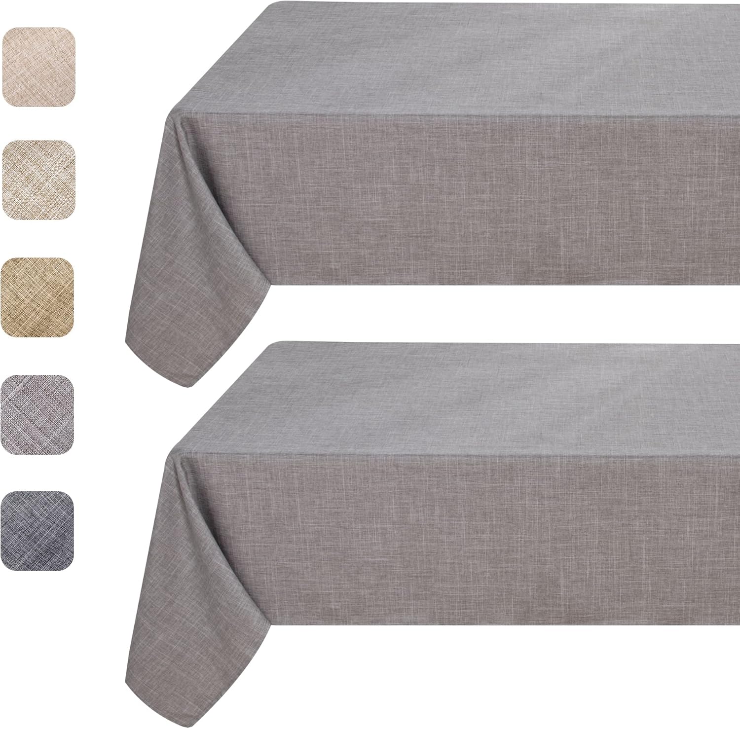 Fitable Faux Linen Tablecloths Rectangle 60 x 144 Inch 2