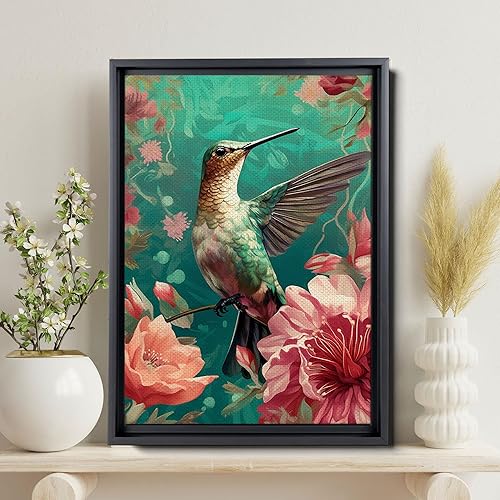 Miniatura 5 de Enchanting Hummingbird Delight, Floral Wall Art Print - Nature Artwork - Modern Botanical Painting - Perfect Girls Room Decor - Thoughtful Teen Gift