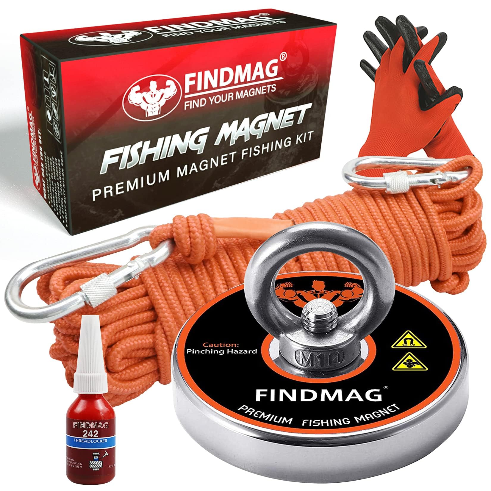 FINDMAG Fishing Magnets Fishing Magnet 600 Lbs Super Strong Pull Force Round Neodymium Magnet for Magnetic Fishing - 3" Diameter-picture-43