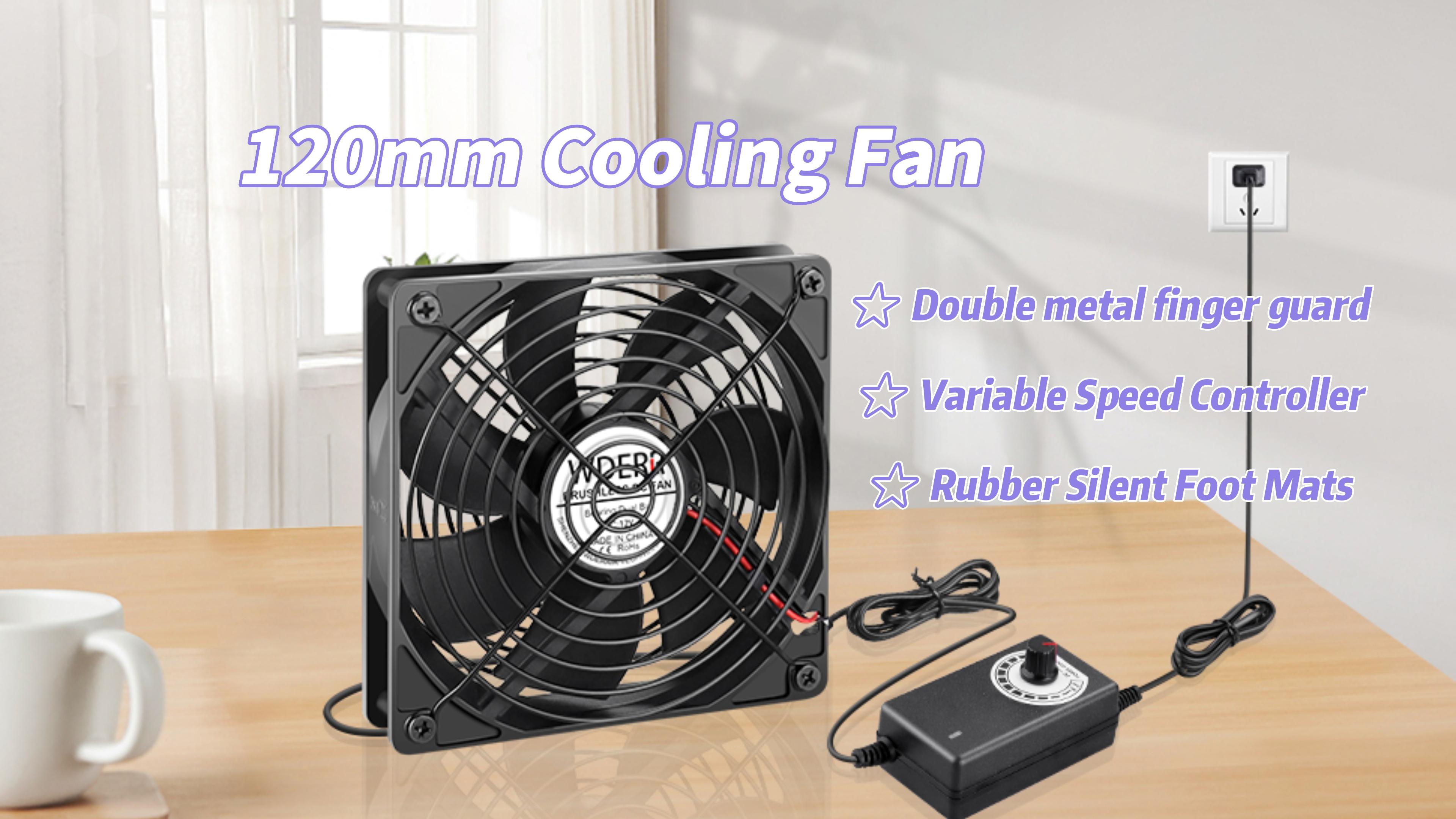 Fireplace Fan ALMOCN 2 X 120mm Computer Fan With AC Plug 110V 220V AC ...