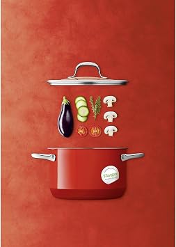 Silit Passion High Casserole with Lid Silargan Red 20 cm