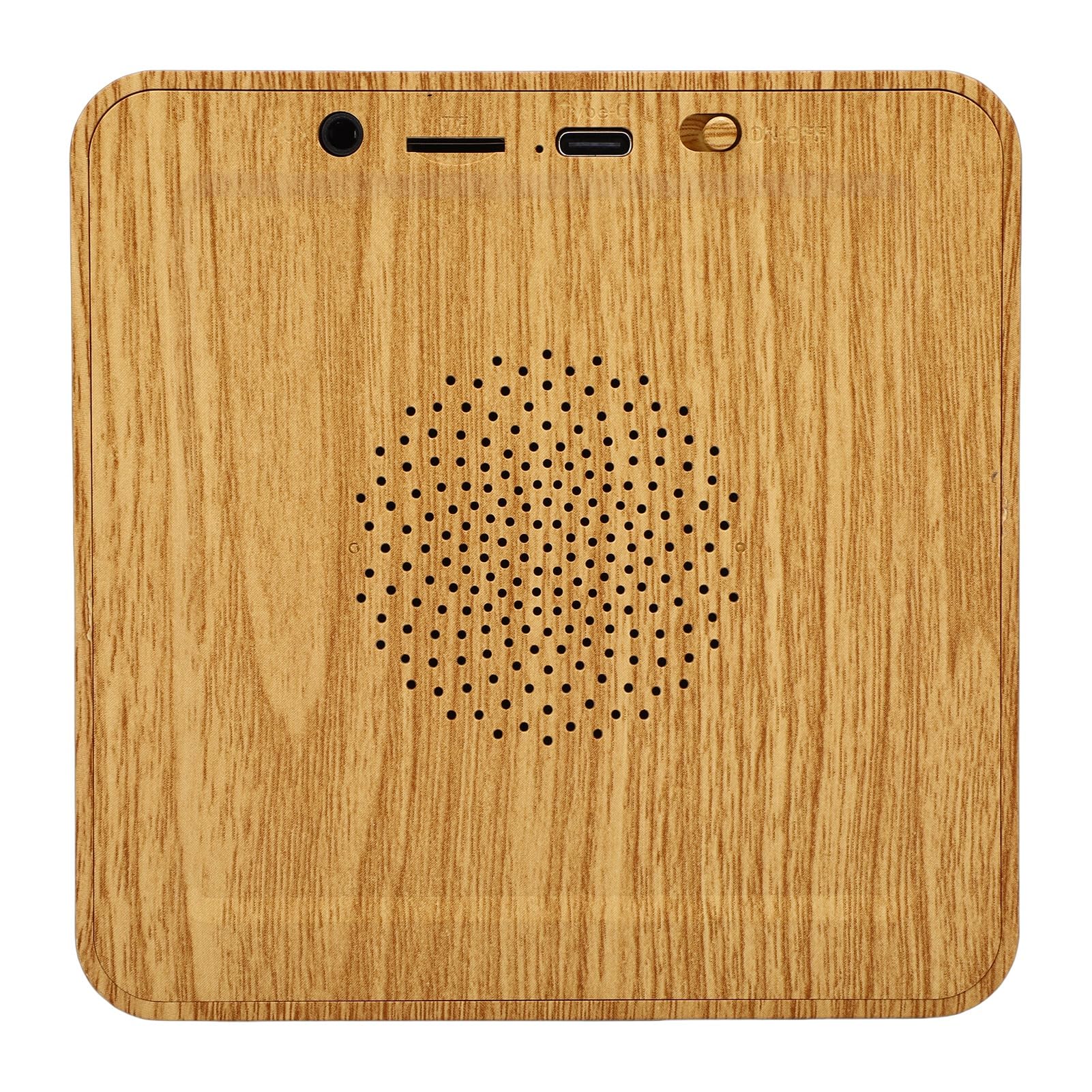 Generic Luz Nocturna Máquina de Ruido Blanco Altavoz Bluetooth Relajante para Dormitorio Oficina Trabajo ABS 4.53x4.53x2.09in (Grano de madera)
