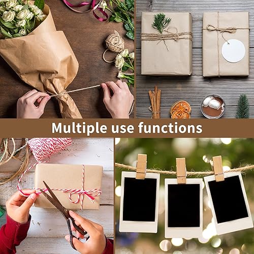 Miniatura 3 de Cuerda de yute natural de 0.118 in, cuerda de cáñamo de 1000 pies para jardinería, manualidades artesanales, soporte de tomate para plantas