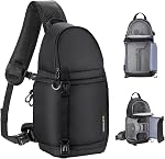 Sac à Bandoulière K&F Concept pour photographes, Sac à Dos Étanche de 10L pour Caméra Professionnelle pour DSLR SLR Canon Nikon Sony