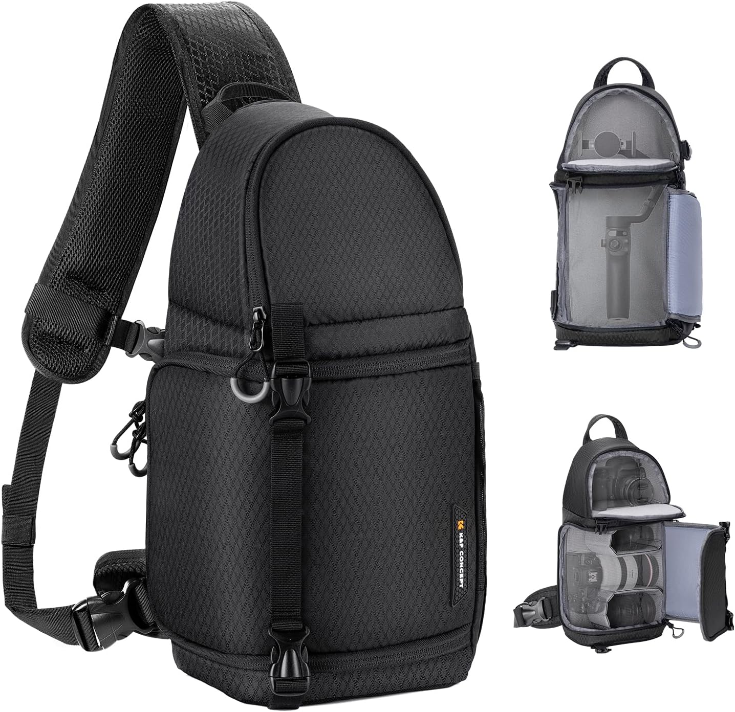 K&F Concept Kamera-Umhängetasche, wasserdichte Kamera-Reisetasche, Foto-Rucksack, Kamera-Umhängetasche mit Regenschutz