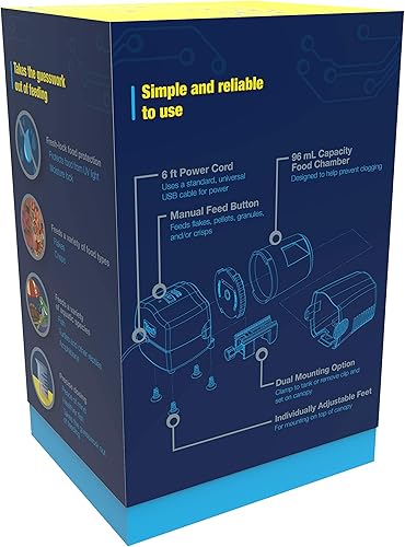 Miniatura 2 de Tetra Connect alimentador de acuario controlado por WiFi, alimentación automática de peces, dispensa comida mientras estás lejos