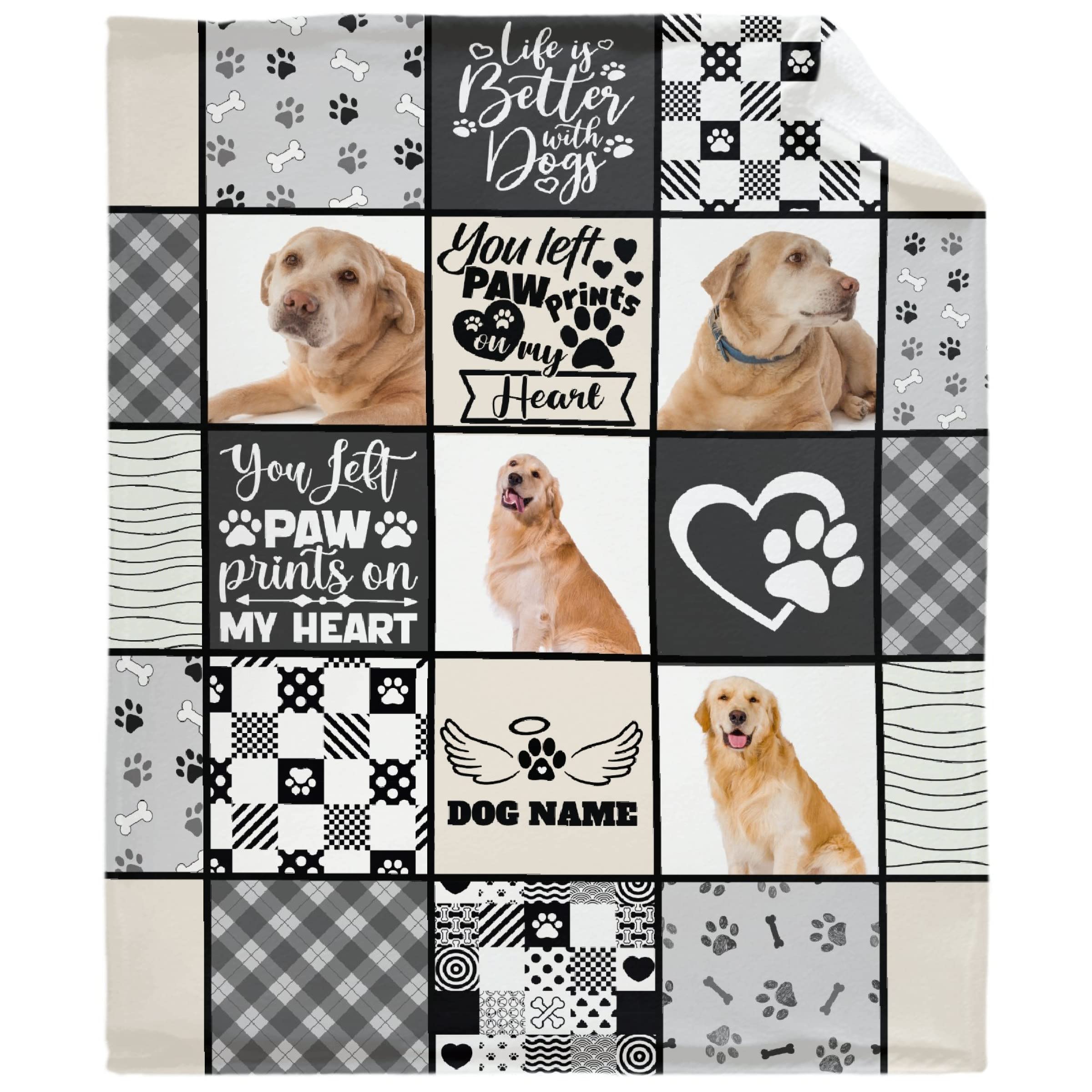 Lynnezilla Personalized Pet Memorial Throw Blanket - Custom With Name 50