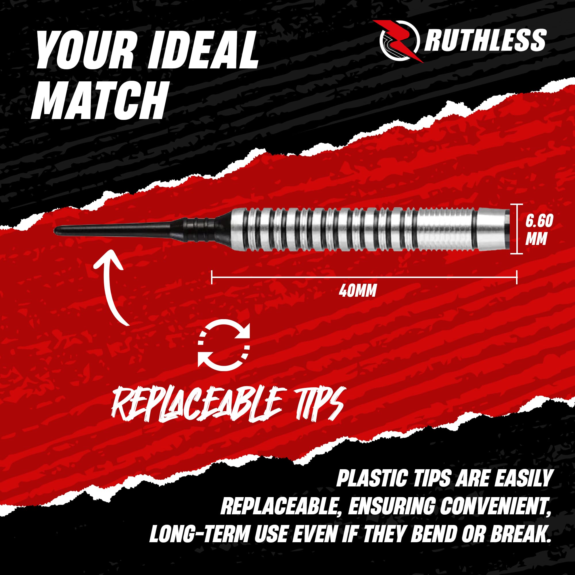 Ruthless Ranger Darts Range 90% tungsteno 18 g