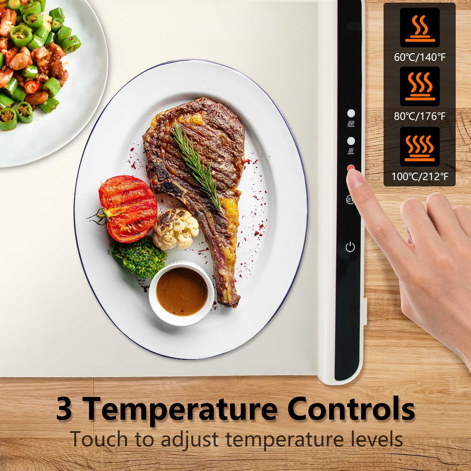 Amazon.co.jp: 電気ウォーミングトレイ、ポータブルロールアップ食品