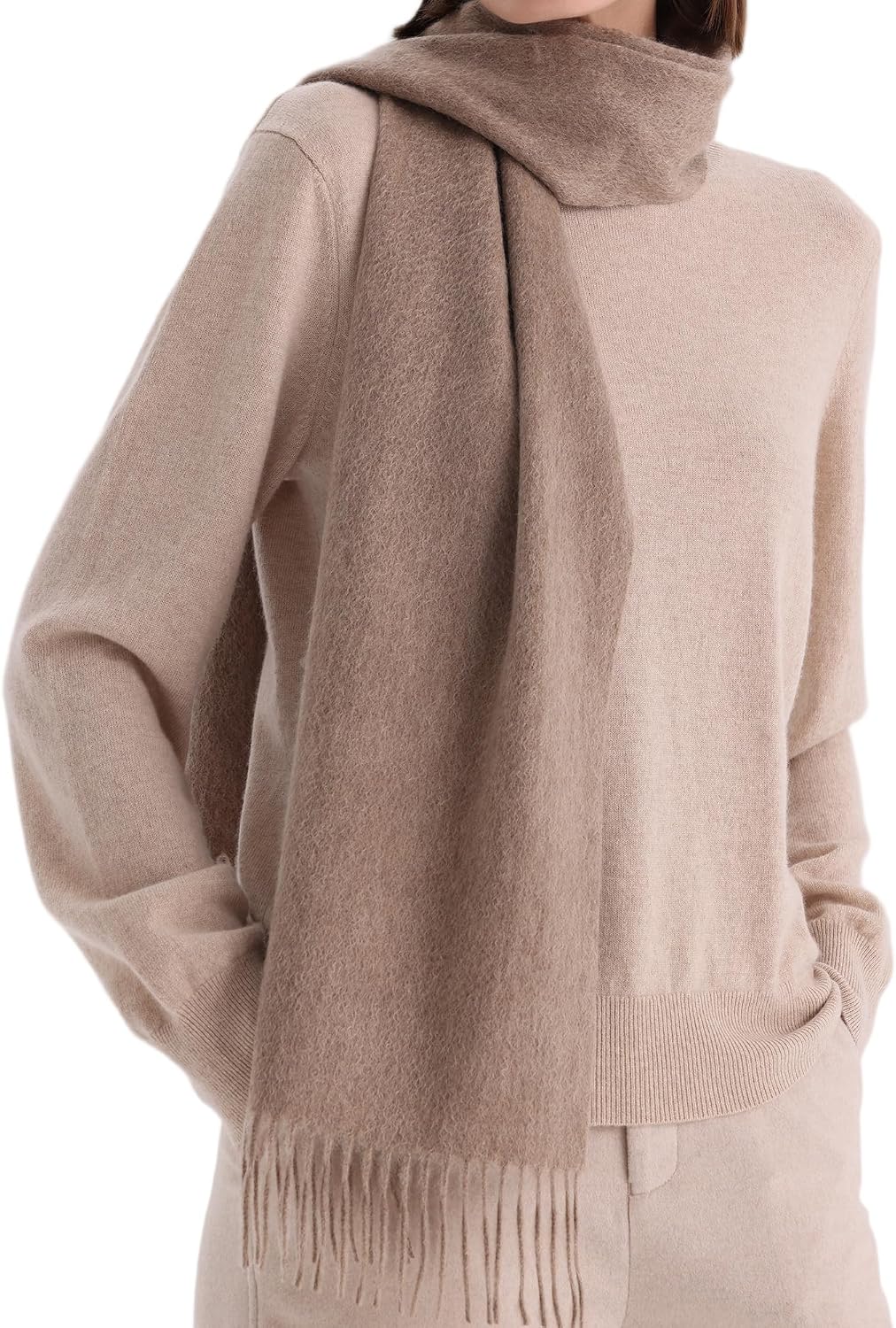 100% Pure Cashmere Scarf for Women Men, Warm Winter Wrap