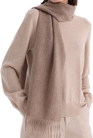 100% Cashmere Winter Scarf, 2-Ply Yarn Soft Warm Unisex Long Neck Wrap