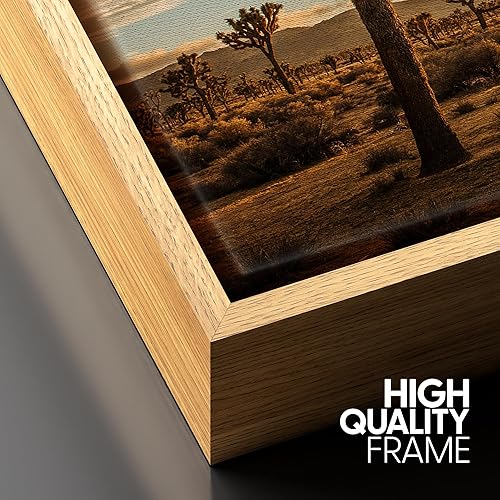 Vista 109 de SIGNFORD Lienzo enmarcado para pared, tren de montaña de otoño, vías de ferrocarril, naturaleza, desierto, fotografía, realismo, paisaje decorativo