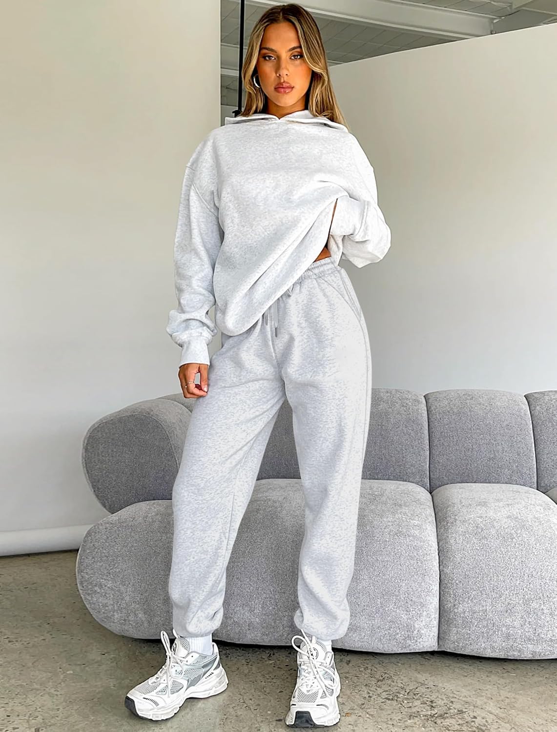 Women Sweatpants Baggy Lounge Pants Fleece Lined Sweat Pant Workout Active Joggers with Pockets Fall Clothes 2025 - Image 5