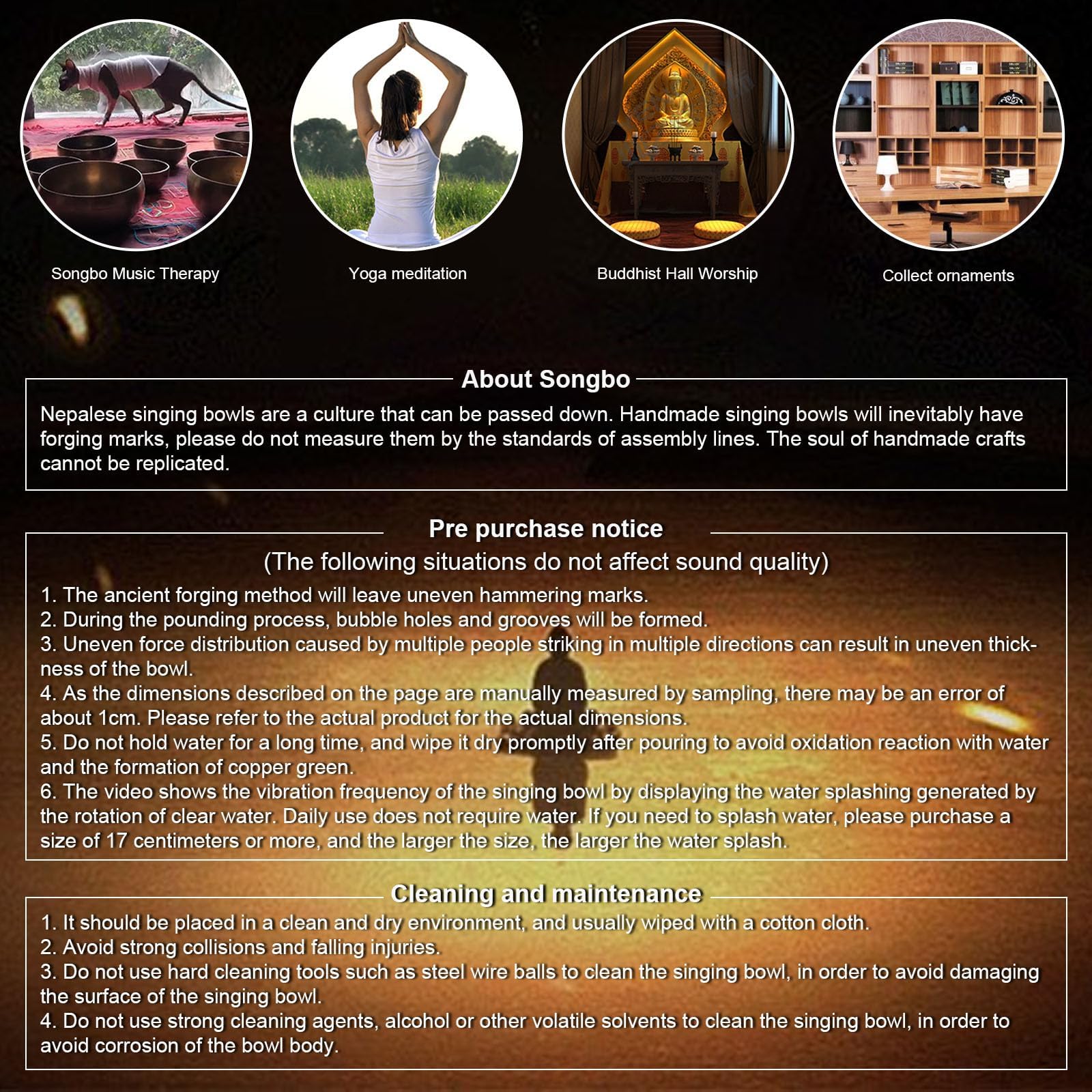Mała tybetańska misa dźwiękowa Singing Bowl, ręcznie młotkowana w Nepalu, do akcesoriów do medytacji, mini misa dźwiękowa z poduszką pierścieniową i drewnianym okruchem, 8 cm