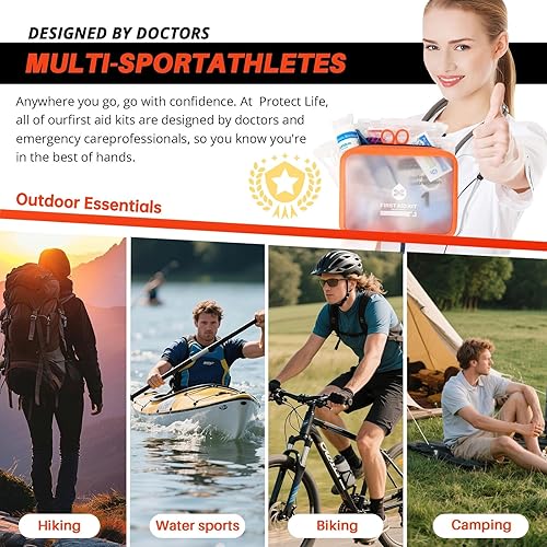 Miniatura 6 de Kit de primeros auxilios, 100 piezas, mini impermeable, uso profesional para viajes, trabajo, escuela, hogar, automóvil, emergencia, supervivencia,