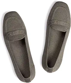 Mocassim feminino sem cadarço bico quadrado confortável para trabalho no escritório, lindo mocassim sem cadarço