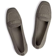 Frank Mully Womens Loafer Flats Square Toe Comfortable Office Work Shoes, Cute Penny Loafer Slip On Walking Driving Shoes