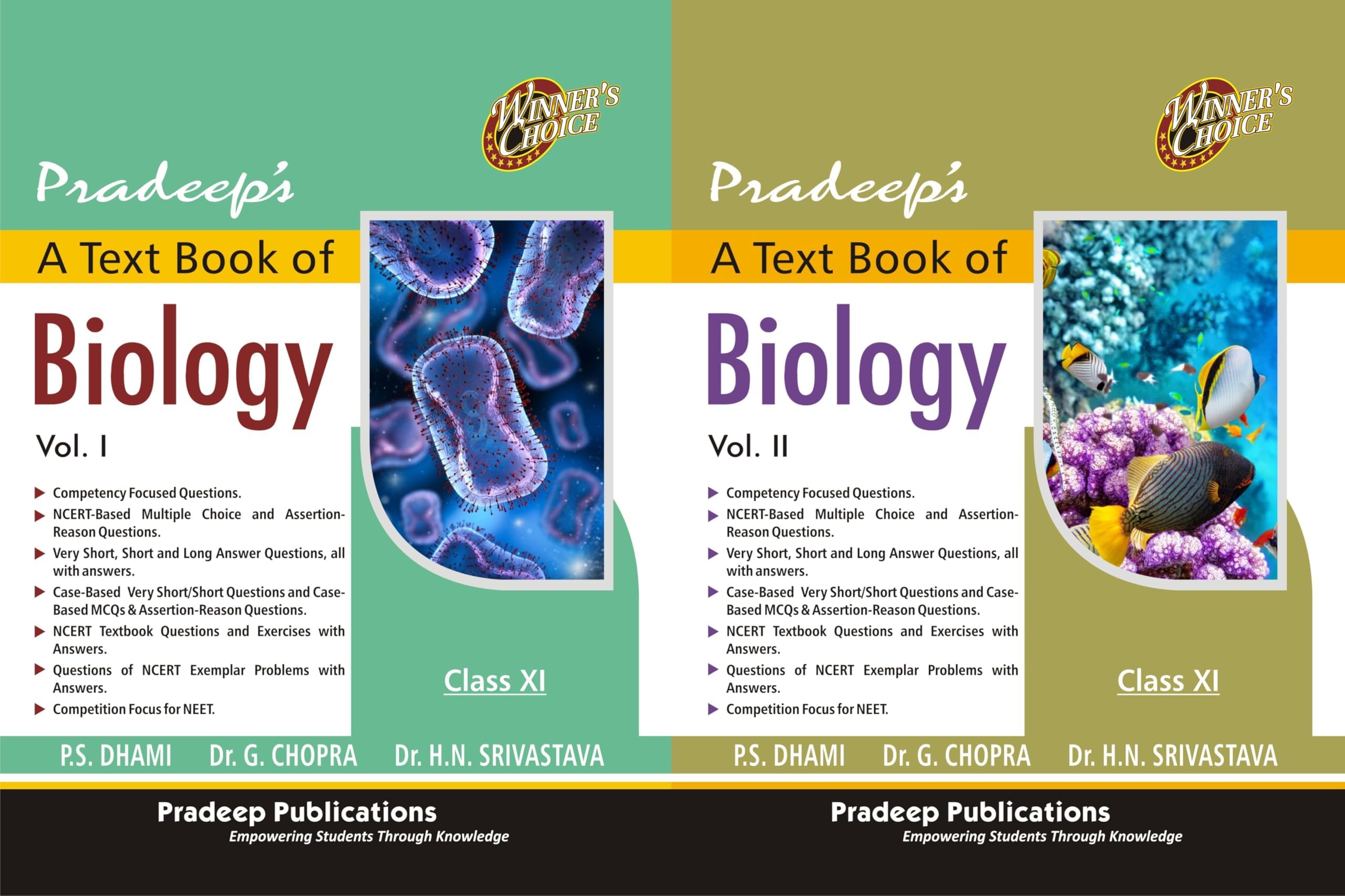 Pradeep's A Text Book of Biology for Class 11 (Examination 2025-26) Paperback – 16 March 2025
