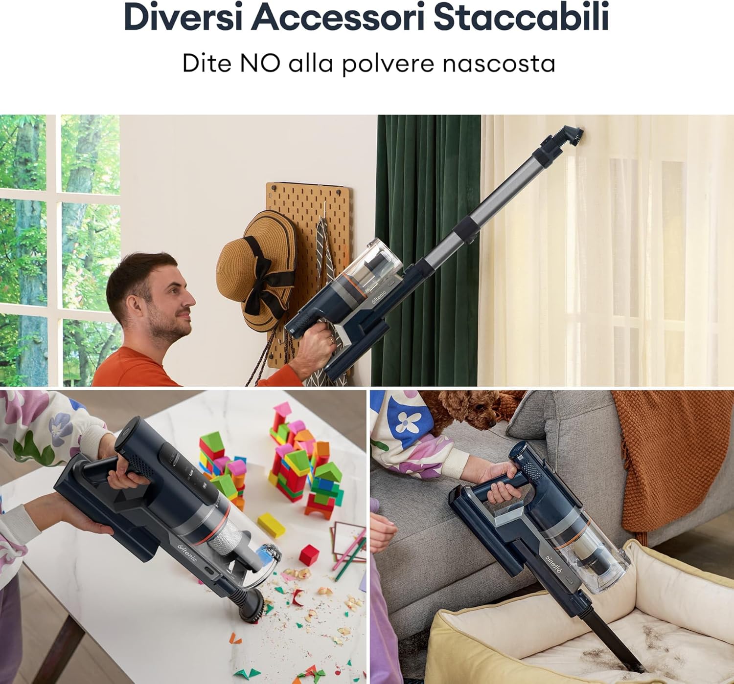 Ultenic FS1 Aspirapolvere Senza Fili, 30000Pa, 450W, Autonomia 60 Min, Svuotamento Automatico, Scopa Elettrica, 660 ml, Filtrazione a 5 Fasi, Modalità Turbo, Adattamento Multi-Accessori Ultenic FS1 Aspirapolvere Senza Fili, 30000Pa, 450W, Autonomia 60 Min, Svuotamento Automatico, Scopa Elettrica, 660 ml, Filtrazione a 5 Fasi, Modalità Turbo, Adattamento Multi-Accessori