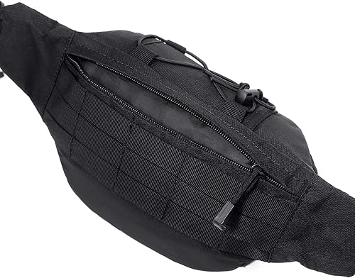 Miniatura 4 de Riñonera táctica, paquete de cintura militar, bolsa EDC con correa ajustable para campamento, senderismo, caza