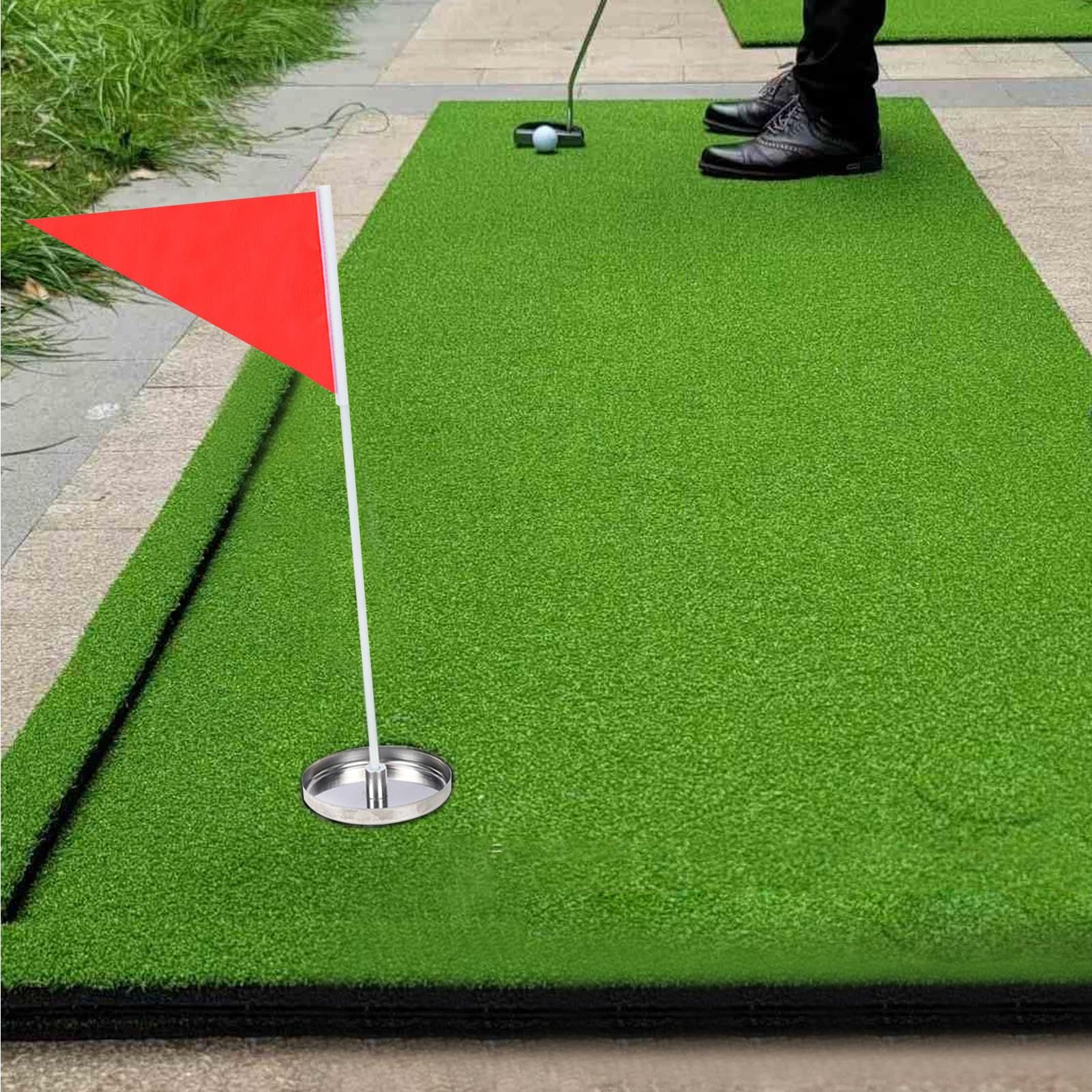 Trous et Drapeaux pour le Green, Aide d'Entraînement au Putting Intérieur Extérieur Jardin