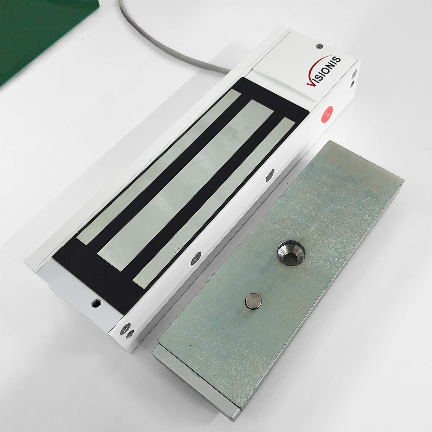 Visionis VS-VISML1200LED-WH Indoor 1200lbs White Electromagnetic Lock with LED Sensor for Door Access Control