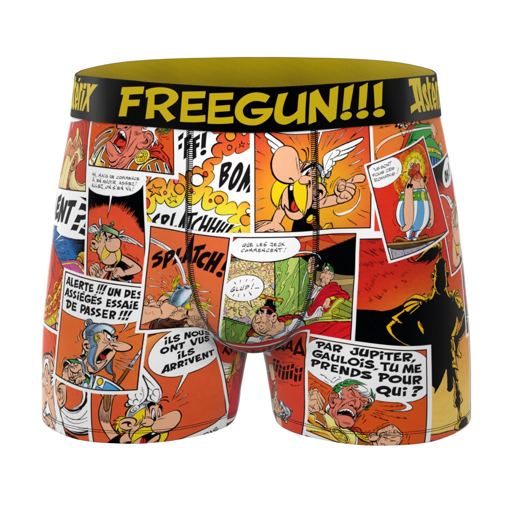 FREEGUN Boxer Enfant Astérix, Caleçon Garçon, Confortable & Ultra-Doux (Lot de 3)